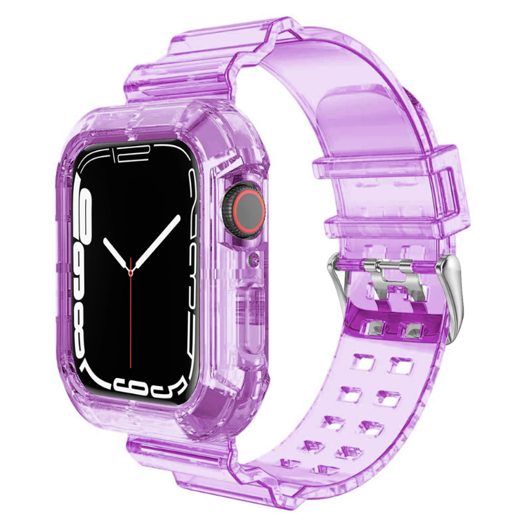 Curea și carcasă din silicon transparent pentru Apple Watch