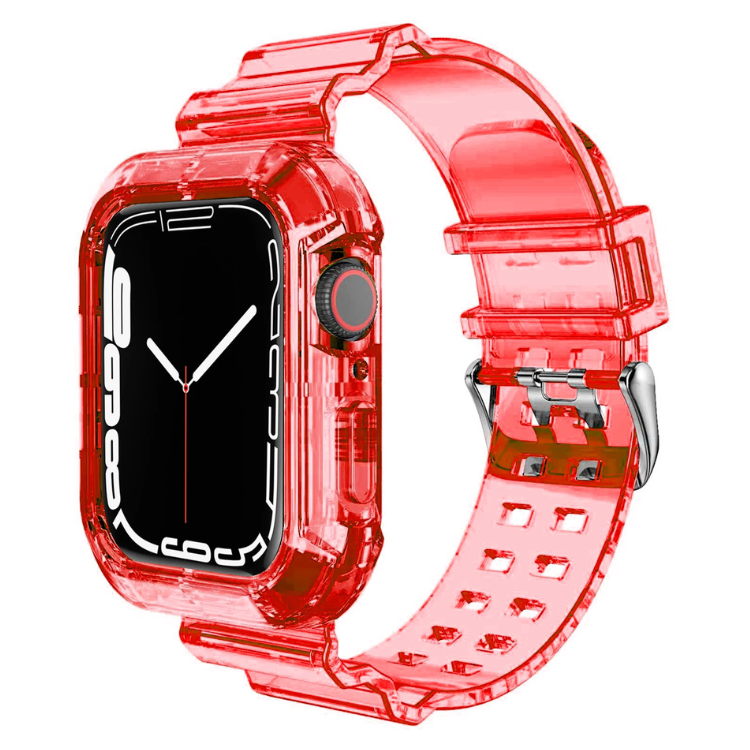 Curea și carcasă din silicon transparent pentru Apple Watch