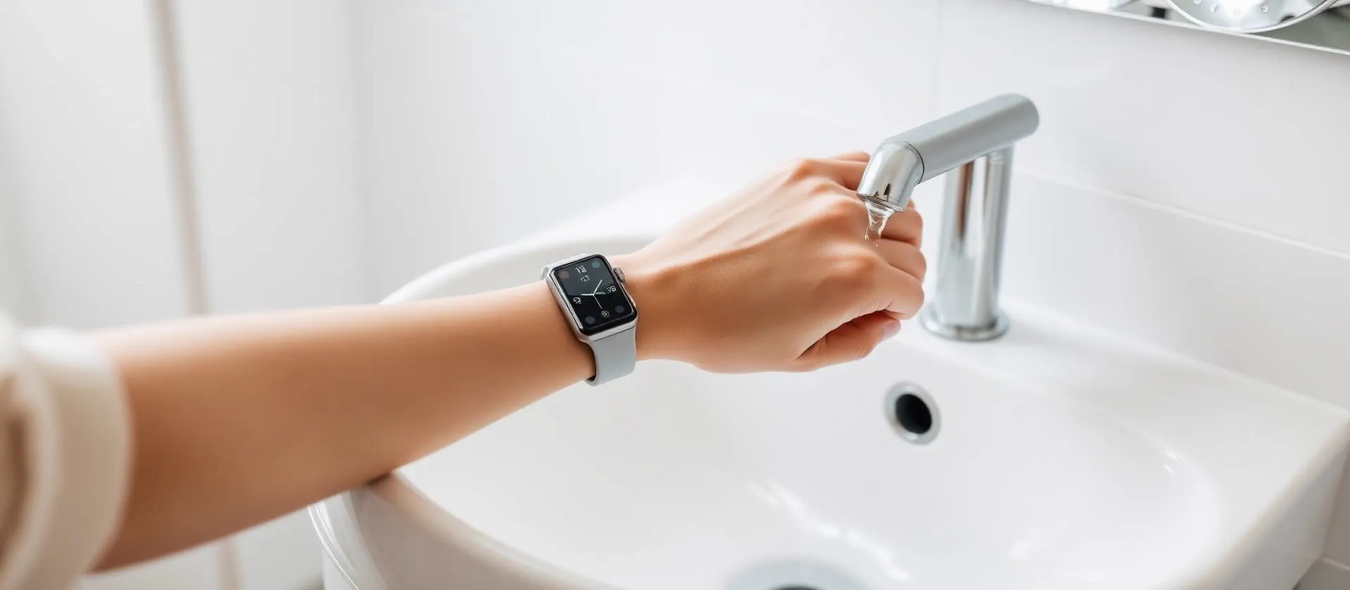 Curățarea unei curele Apple Watch cu apă călduță