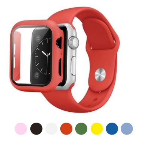 apple watch curea de silicon si carcasa in aceeasi culoare1