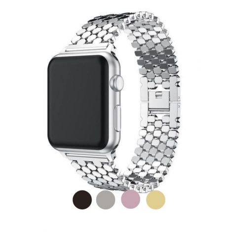 apple watch octagon curea din otel inoxidabil metal smartwatcherz
